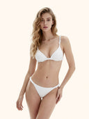 Women's Bikinis Me Fui Triangle with Fixed Brief White SW1909-WH