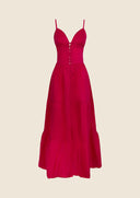 Long woman dress Me fui Fuchsia 0110-FX