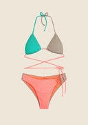 Woman bikini Me fui Triangle with Fixed Slip Corol Block 0500-CR