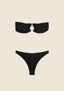 Woman bikini Me fui Band with fixed black briefs 0501-bk