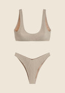 Woman bikini Me fui Top with fixed American briefs beige 0503-bg