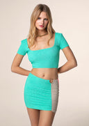 Crop Top Woman Me fui Color Block 0506-AQ