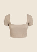 Crop Top Woman Me fui Beige 0506-Bg