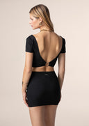 Crop Top Woman Me fui Black 0506-BK