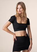 Crop Top Woman Me fui Black 0506-BK