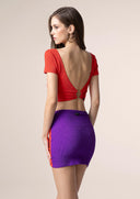 Crop Top Woman Me fui Color Block 0506-RD