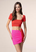 Crop Top Woman Me fui Color Block 0506-RD
