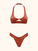 Women's Bikinis Me Fui Top with Fixed Slip Red Clay SW0101-RC
