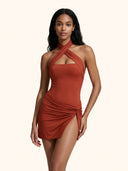 Pareo Corto Donna Me Fui Red Clay SW0106-RC