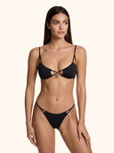 Bikini Donna Me fui Triangolo con Slip regolabile Nero SW0110-BK