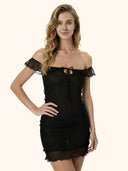 Vestito corto Donna Me fui Nero SW0119-BK