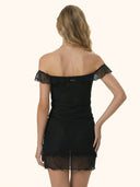 Vestito corto Donna Me fui Nero SW0119-BK