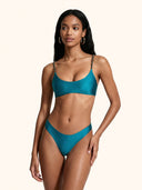 Bikini Donna Me fui Top con Slip fisso Petrolio SW0121-PT
