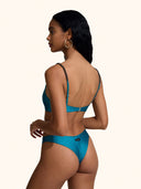 Bikini Donna Me fui Top con Slip fisso Petrolio SW0121-PT