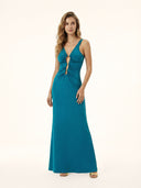 Vestito lungo Donna Me fui Petrolio SW0126-PT