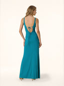 Vestito lungo Donna Me fui Petrolio SW0126-PT