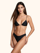 Bikini Donna Me Fui Triangolo con Slip Americano fisso Nero SW0130-BK