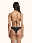 Bikini Donna Me Fui Triangolo con Slip Americano fisso Nero SW0130-BK