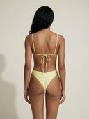 Bikini Donna Me Fui Triangolo con Slip Americano fisso Light Yellow SW0130-LW