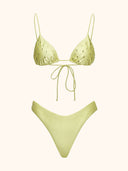 Women's Bikinis Me Fui Triangle with fixed American brief Light Yellow SW0130-LW