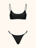 Women's Bikinis Me fui Top with fixed briefs Black SW0131-BK