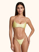 Bikini Donna Me fui Top con Slip fisso Giallo SW0131-LW
