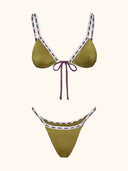 Bikini Donna Me fui Triangolo con Slip regolabile Verde Militare SW0210-MG