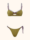 Women's Bikinis Me fui Bra Underwire with adjustable briefs Military Green SW0211-MG