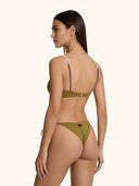 Bikini Donna Me fui Reggiseno ferretto con Slip regolabile Verde Militare SW0211-MG