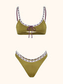 Women's Bikinis Me fui Top with fixed briefs Military Green SW0212-MG