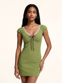 Short dress for women Me fui Military Green SW0216-MG