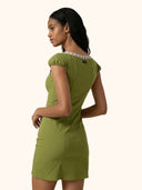 Short dress for women Me fui Military Green SW0216-MG