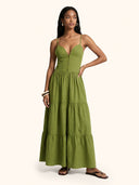 Long dress for women Me fui Military Green SW0219-MG