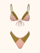 Bikini Donna Me fui Triangolo con Slip fisso Rosa SW0220-PK