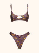 Bikini Donna Me fui Top fisso con Slip Americano fisso Fantasia SW0231-X02