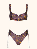 Bikini Donna Me fui Reggiseno con Ferretto e Slip Americano Coprente Fantasia 0251-X02