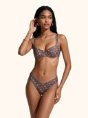 Bikini Donna Me fui Reggiseno con Ferretto e Slip Americano Coprente Fantasia 0251-X02