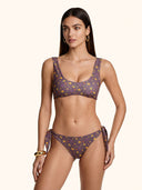 Bikini Donna Me fui Top fisso con Slip regolabile Coprente Fantasia SW0252-X02