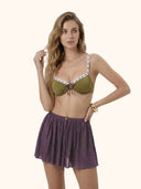 Gonna corta Donna Me fui Bordeaux SW0269-BD