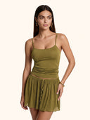 Gonna corta Donna Me fui Verde Militare SW0269-MG