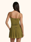 Gonna corta Donna Me fui Verde Militare SW0269-MG