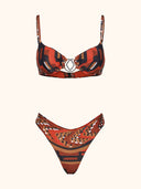 Bikini Donna Me fui Reggiseno ferretto con Slip Americano fisso Fantasia SW0411-X21