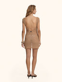 Vestito corto Donna Me fui Beige SW0426-BG