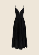 Vestito lungo Donna Me fui Nero SW0429-BK