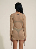 Vestito Corto Donna Me Fui Beige SW0419-BG