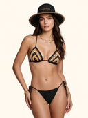 Women's Bikinis Me fui Triangle with adjustable American briefs Black SW0500-BK