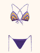 Bikini Donna Me fui Triangolo con Slip Americano regolabile Viola SW0500-PR
