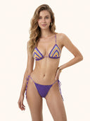 Bikini Donna Me fui Triangolo con Slip Americano regolabile Viola SW0500-PR