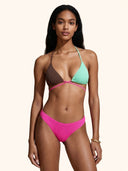 Bikini Donna Me fui Triangolo con Slip Fisso Color Block 0650-FX