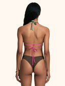 Bikini Donna Me fui Triangolo con Slip Fisso Color Block 0650-FX